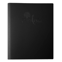 Refillable three-ring leather binders with foil or deboss imprint and 70......