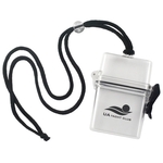 Rigid Plastic Water-Resistant Multi-Card Badge Holder w Cord