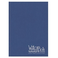 5" x 7" perfect-bound notepad with textured linen front cover, foil... from...