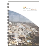 7" x 10" notebook with clear poly front cover, full-color insert,... from ASI...