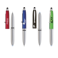 Elegant three in one pen: stylus pen, LED, and flashlight. 5"... from ASI...