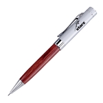 Ivy twist action wood pencil w/satin chrome cap (0.9mm lead)