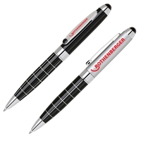 Classic brass ballpoint pen that features a diamond cut grid design... from...