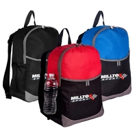 Standard backpack comes with double-zippered main compartment, and...