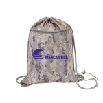Nylon Digital Camo Drawstring Bag