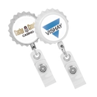Bottle cap shape retractable badge holder with belt clip.... from ASI 64635...