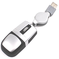 3D super mini optical USB mouse with retractable