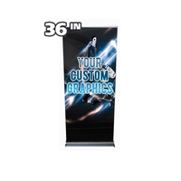 Retractable banner stand with 36" x 84" graphic.... from ASI 30442 Above &...