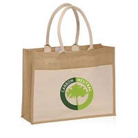 Tote bag made of jute fibre and 8 oz. canvas with... from ASI 39552 BEL Promo
