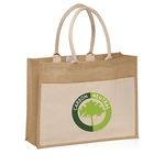 Canvas Pocket Jute Tote Bags