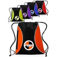 Non-woven zipper side drawstring backpack... from ASI 39552 BEL Promo