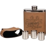 Light Brown Flask Set with Lid