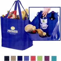 Wine & Grocery Combo Tote Bag - Screen Print