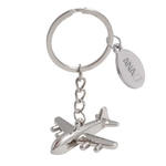 Metal Airplane Key Tag