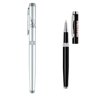 Metal Cap Off Rollerball Pen with daimond cut middle ring.... from ASI 31517...
