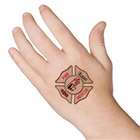 Fire Rescue Patch Temporary Tattoo