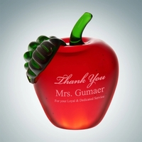 Red apple award made of molten glass with a stem and... from ASI 47791 Best...