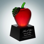 Red Apple with Black Crystal Base