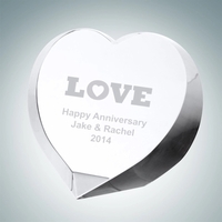 Always In My Heart heart-shaped keepsake made of optical crystal.... from ASI...