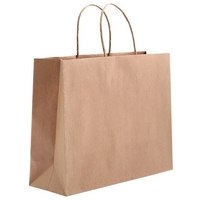 Kraft paper shopper, with unique foldover top and paper twist handles.......