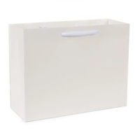 ECO White Kraft Tote Bag (13" x 5" x 10")