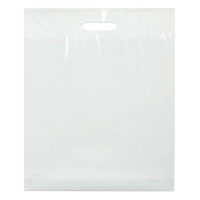 Stock Plastic Fold Over Die Cut Handle Bag (15" x 18" x 4")
