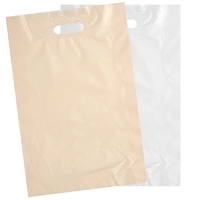 Patch handle bag with side gusset