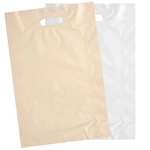 Patch handle bag with side gusset