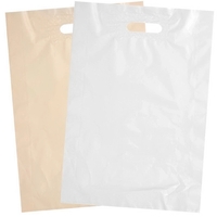 Patch handle bag with side gusset