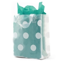 White Dot Soft Loop Handle Bag (5" x 3" x 7")