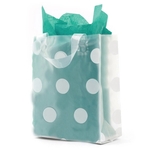 White Dot Soft Loop Handle Bag (5" x 3" x 7")