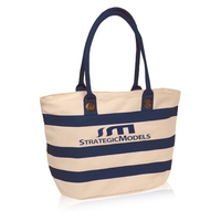 Striped Sailor Canvas Tote Bag; 18.25" W x 11" H x... from ASI 39552 BEL Promo