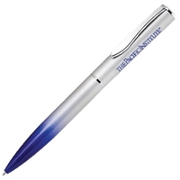 Twist action aluminum ballpoint pen with gradient colored barrel and...