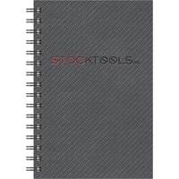 5.5" x 8.5" seminar pad with textured carbon or mesh paperboard... from ASI...