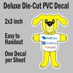 2" x 3" Static cling decal 6 square inch