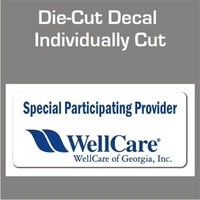 2" x 4" Static cling decal.