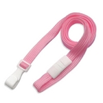 3/8" Pink Cancer Awareness Lanyards with Breakaway