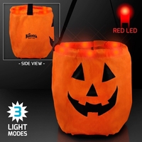 Blank or imprinted. LED Pumpkin Trick-Or-Treat Halloween Bag. Allows A One......