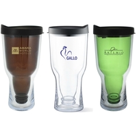 Acrylic cup for beer with push on slide lock lid and... from ASI 99030...