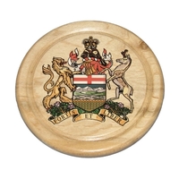 Round wood coaster with cork bottom.... from ASI 88156 Solid Dimensions Inc /...