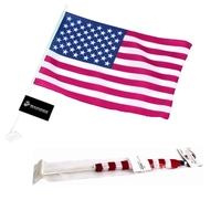 18" x 12" American flag with clip attachment for car window.... from ASI...