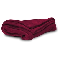 Super soft maroon 50" x 60" polyester faux micro mink throw... from ASI 98085...