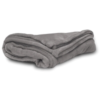 Super soft grey 50" x 60" polyester faux micro mink throw... from ASI 98085...