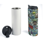 16 oz Stainless Steel White Thermal Tumbler