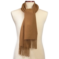 Camel tan 10" x 72" unisex 60% cashmere muffler scarf with... from ASI 98085...