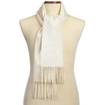 Ivory White Cashmere Scarf