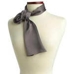 Grey 21" x 21" Carlton Collection Silk Scarf