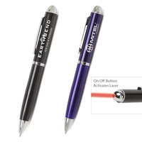 5 1/2" x 5" aluminum twist-action ballpoint pen and laser pointer.... from...