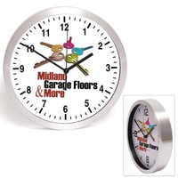 10" Brushed Metal Wall Clock