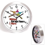 10" Brushed Metal Wall Clock